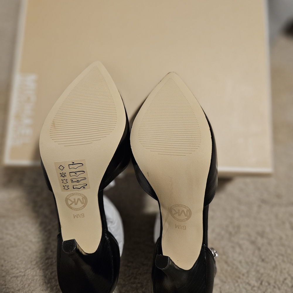 Michael Kors Brinkley Black Stiletto Heels with Ankle Strap - Picture 4 of 4